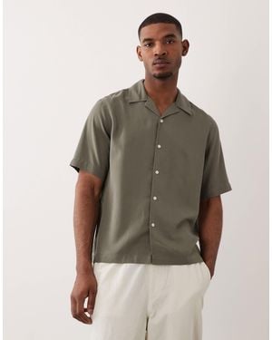 Only & Sons Camp Collar Relaxed Shirt - Green
