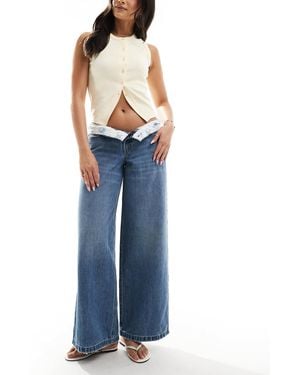 Hollister Low Rise Curvy Super baggy Jeans - Blue