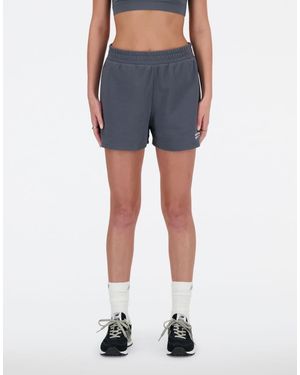 New Balance Linear Heritage French Terry Short - Blue