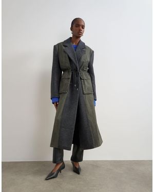 TOPSHOP Hybrid Longline Formal Coat - White