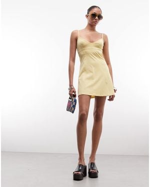 Monki 90s Cami Mini Dress - Brown