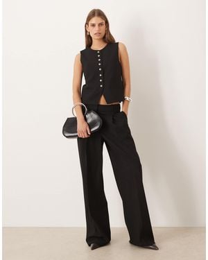 Mango Gabo Tailored Relaxed Trouser Co-ord - Black