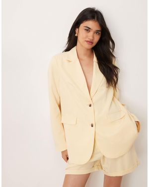 Vila Mix & Match Tailored Blazer Co-ord - Natural