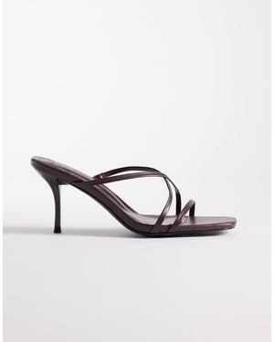 SIMMI Simmi London Elena Strappy Heeled Mule Sandals - Brown