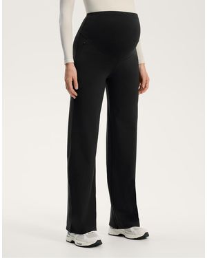 Oysho Straight-Leg Warm Maternity Trousers - Black