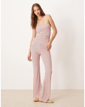 ASOS Tie Detail Wide Leg Trouser Co-ord - Pink