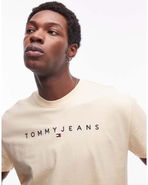 Tommy Hilfiger Linear Logo T-shirt - Natural