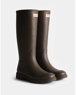 HUNTER Unisex Downpour Tall Wellington Boot - White