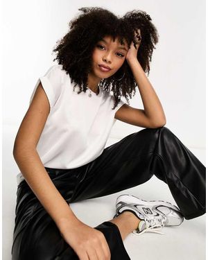 Vila Satin Front Top - White