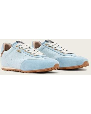 AllSaints Liam Low Top Denim Trainers - Blue