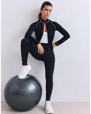 Aim'n Leggings Con Contrasto Neri - Blu