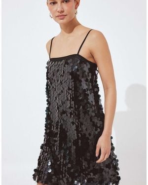 NA-KD Pailletten-minikleid mit trägern - Schwarz