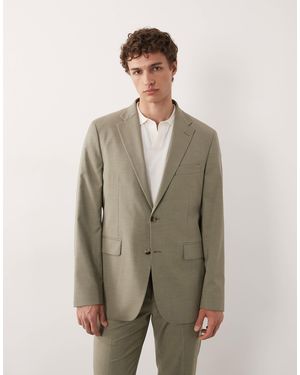 Mango – paris – super schmal geschnittener blazer - Natur