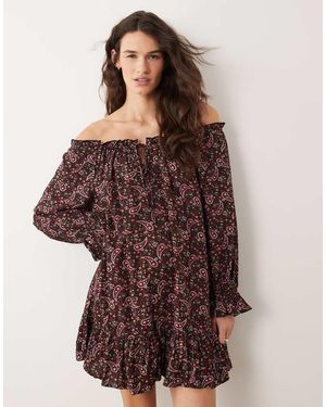 Miss Selfridge Spun Smock Dress - Purple