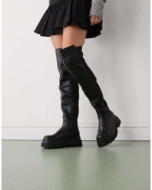 Buffalo Pluto Over The Knee Boot - Black