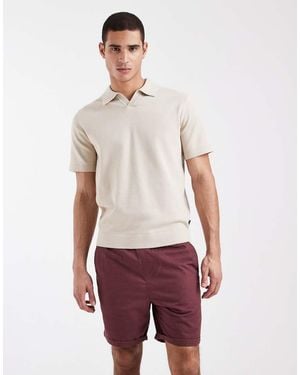 Brave Soul Pull On Chino Shorts - Red