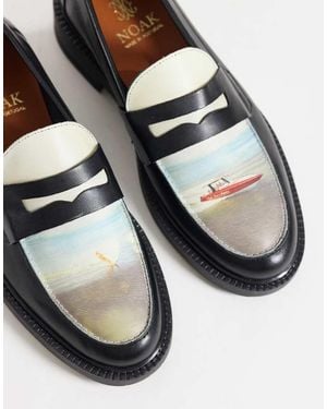 Noak Mocasín De Cuero Hecho En Portugal Con Estampado Gráfico En El Empeine-Multi - Multicolor