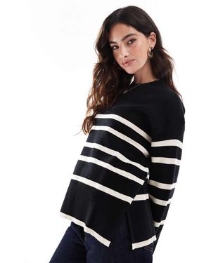 Vero Moda Maglione A Righe Color Crema - Blu