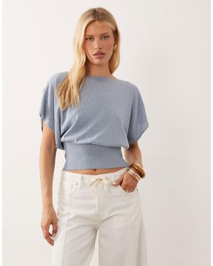 ASOS Knit Multiway Button Sweater - Blue
