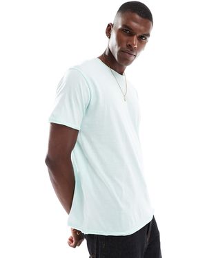 Brave Soul T-shirt à manches courtes et ourlet brut - menthe - Blanc