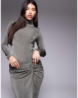 Ruched & Ready You Could Never - Grijs