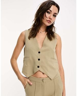 Jdy Waistcoat Co-ord - Natural