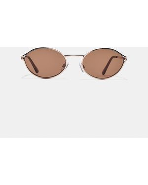 Stradivarius Round Metal Glasses - Pink