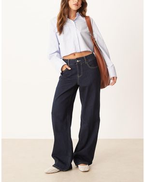 Aware Vaqueros Azul Oscuro Enjuagado De Talle Medio Y Pernera Ancha Rena De