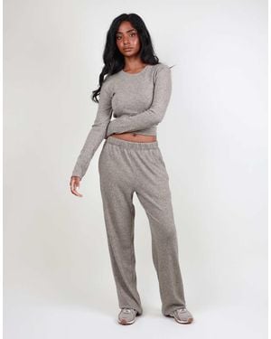 SIMMI Heavyweight Knit Straight Leg Trouser - White