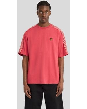 Lyle & Scott Ls T-Shirt Stripe Taped T-Shirt - Red