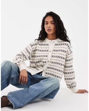 Levi's Charlotte gestreifte strickjacke - Weiß