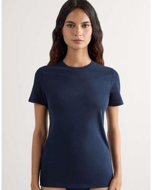 Intimissimi Short-Sleeved Ultrafresh Cotton Top - Blue