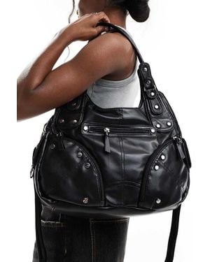 Bershka Strappy Tote - Black