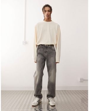 Weekday Space Relaxed Fit Straight Leg Jeans - Black
