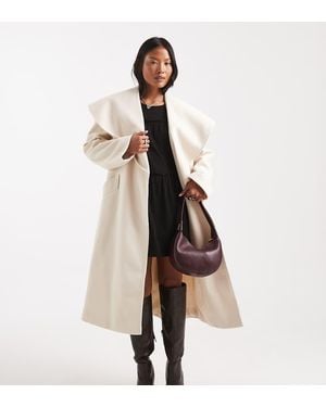 Miss Selfridge Formal Wrap Coat - Natural