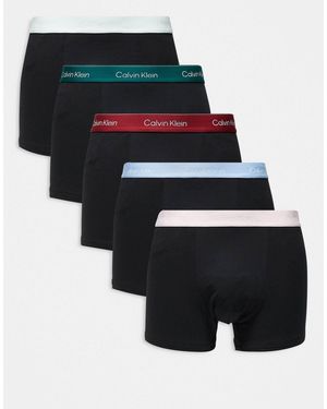 Calvin Klein Icon Cotton Stretch 5 Pack Relaxed Boxer Briefs - Black