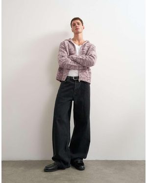 TOPMAN Vaquero De Corte Baggy Rígido En - Gris