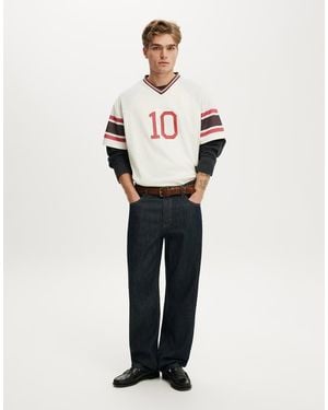 Cotton On Football Jersey - White