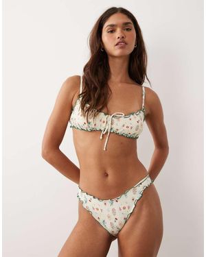 Dippin' Daisy's Dippin Daisys Printemps Ruched Cheeky Bikini Bottom - Brown
