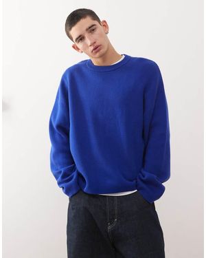 Weekday Boxy Oversized Jumper - Blue