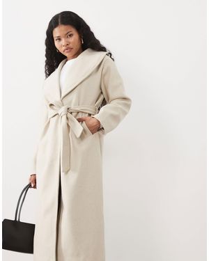 Vero Moda Veste longue habillée avec ceinture en mélange écru - Neutre