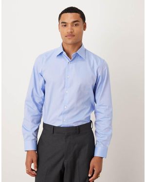 SELECTED Slim Poplin Shirt - Blue