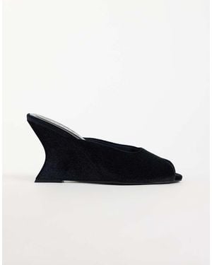 ASOS Navigate Peep Toe Wedges - Black