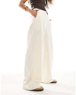 ASOS Tailored Relaxed Straight Leg Trousers - White