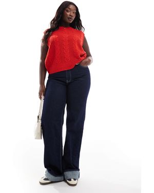 Yours – kurzes zopfstrick-top - Rot