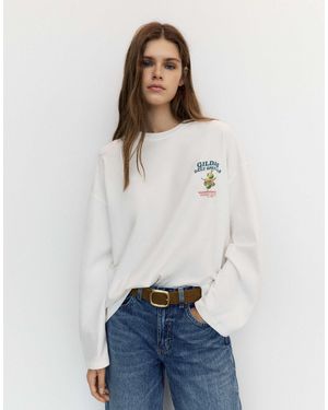 Pull&Bear Oversize gilda grafik-t-shirt - Weiß