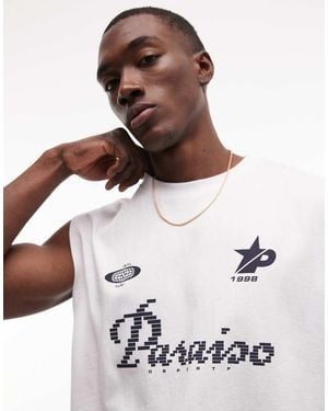 ASOS Oversized Tank With Soccer Graphic - White