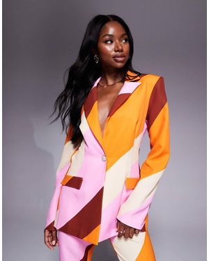 ASOS Co-ord Single Breasted Tailored Suit Blazer - Orange