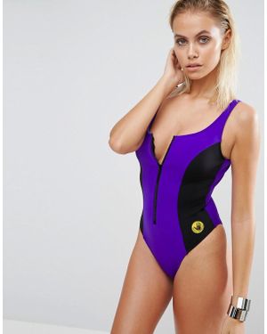 Body Glove Purple High Leg Zipped Neoprene Swimsuit