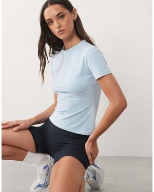 4505 Fitted Cotton Everyday T-shirt With Quick Dry Finish - Blue